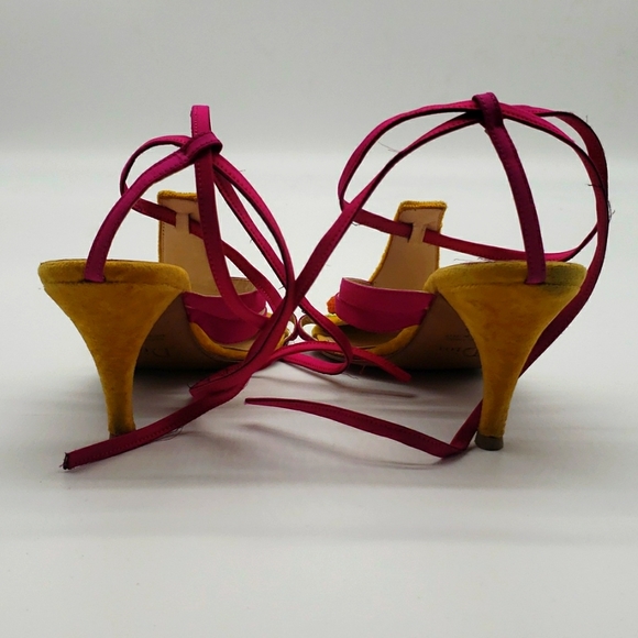 Dior SIZE 39 COLOR PINK YELLOW & ORANGE 100% AUTHENTIC - Picture 3 of 9